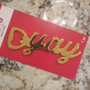 YAY gold tone bottle opener